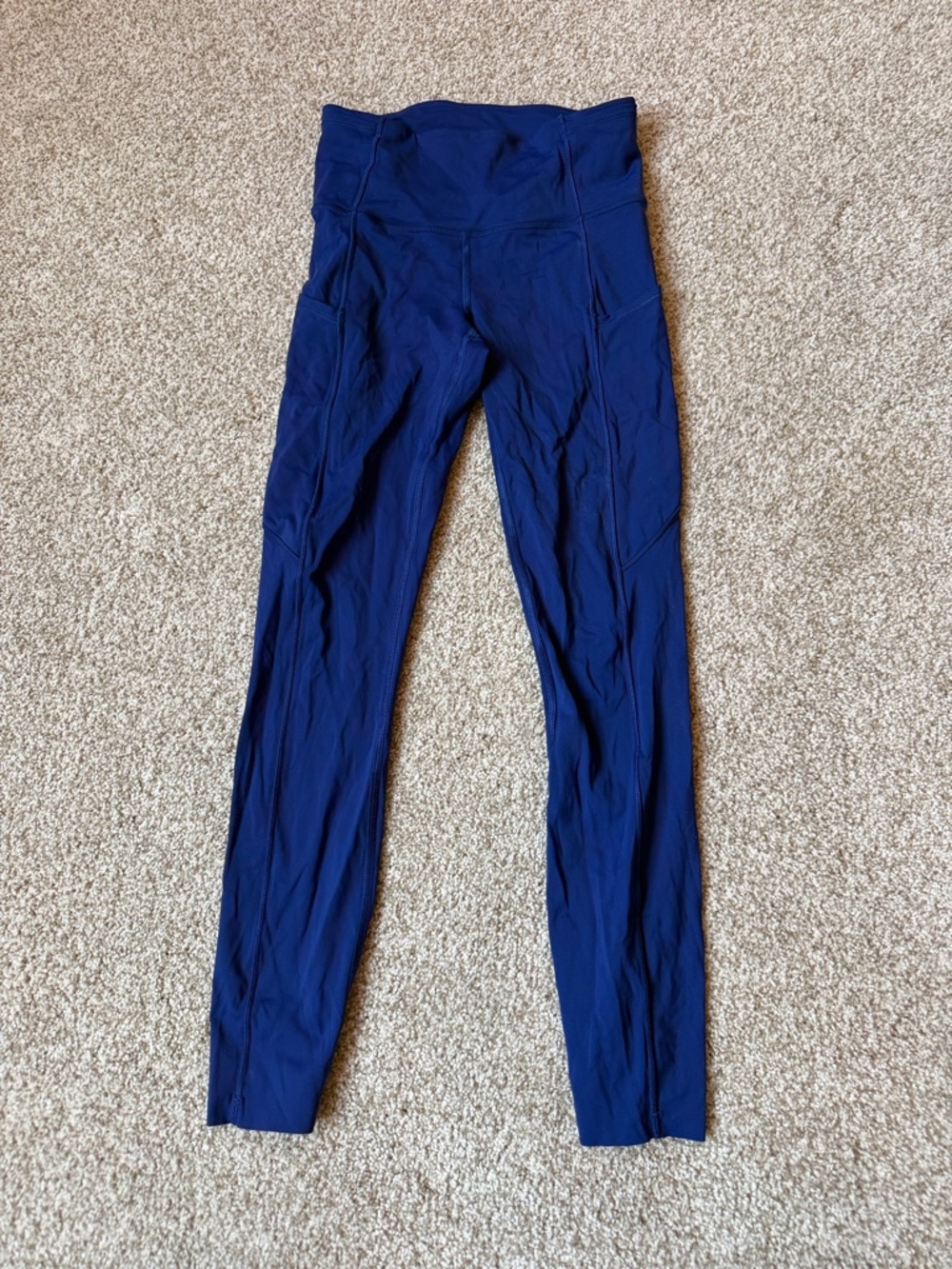 High-Waist Navy Blue Lulu Lemon  Leggings